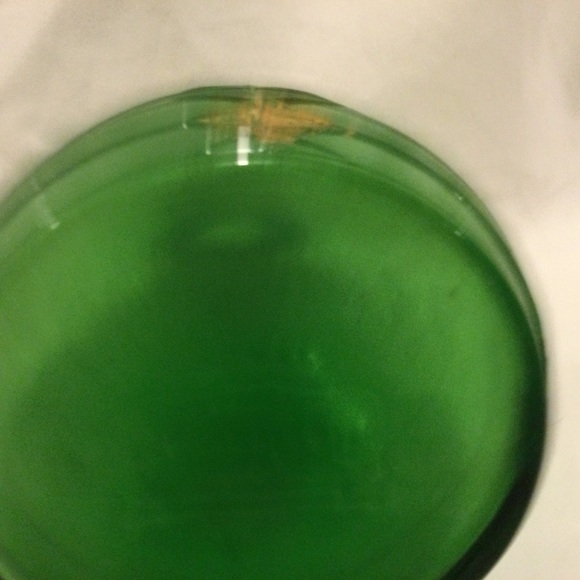 Vintage Italian Bottle Green Glass Mastercraft Moon Stars Gold - Picture 5 of 10